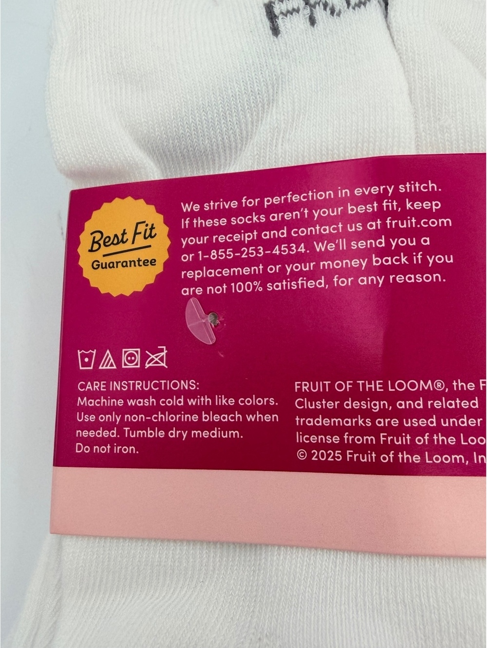 Fruit of the Loom All Day Comfort White Ankle Socks 6 Pack + 1 Free Pair, Shoe 4 - Picture 4 of 5